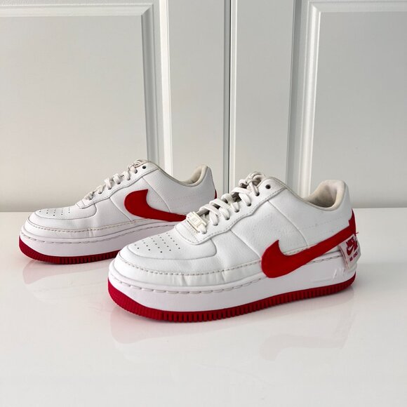 Nike Shoes - Nike Air Force I - Red and White 2018